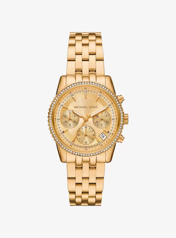 Mini Bryant Pavé Goldfarbene Uhr Mini Bryant Pavé Goldfarbene Uhr