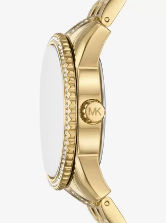Mini Bryant Pavé Logo Goldfarbene Uhr