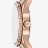 Mini Bryant Pavé Logo Roségoldfarbene Uhr