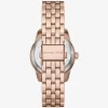 Mini Bryant Pavé Logo Roségoldfarbene Uhr