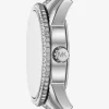 Mini Bryant Pavé Logo Silberfarbene Uhr Mini Bryant Pavé Logo Silberfarbene Uhr