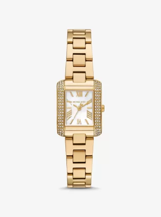 Mini Emery Pavé Goldfarbene Uhr