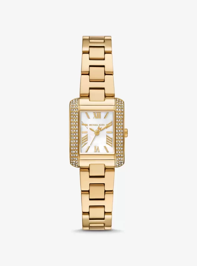 Mini Emery Pavé Goldfarbene Uhr Mini Emery Pavé Goldfarbene Uhr