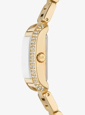 Mini Emery Pavé Goldfarbene Uhr