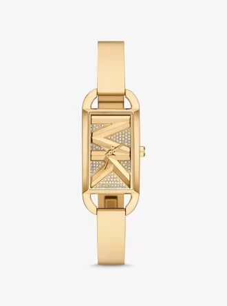 Mini Empire Pavé Goldfarbene Armreifuhr