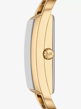Mini Empire Pavé Goldfarbene Armreifuhr
