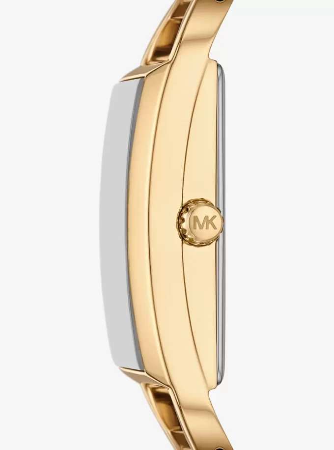 Mini Empire Pavé Goldfarbene Armreifuhr