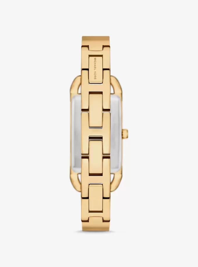 Mini Empire Pavé Goldfarbene Armreifuhr