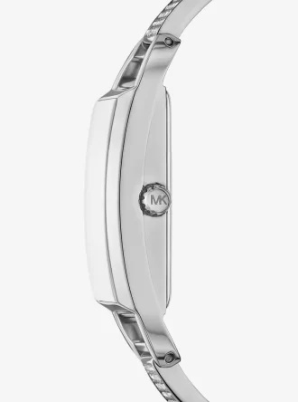 Mini Empire Pavé Silberfarbene Armreifuhr