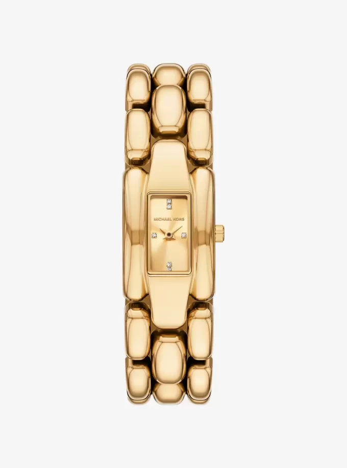 Mini Hally Pavé Goldfarbene Uhr Mini Hally Pavé Goldfarbene Uhr