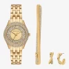 Mini Harlowe Pavé Goldfarbenes Uhren- und Schmuckset