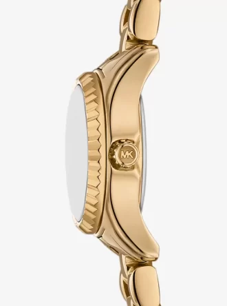 Mini Lexington Pavé Goldfarbene Uhr