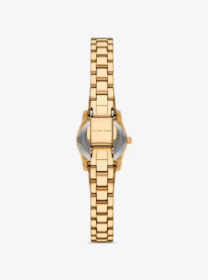 Mini Lexington Pavé Goldfarbene Uhr Mini Lexington Pavé Goldfarbene Uhr