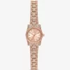 Mini Lexington Pavé Roségoldfarbene Uhr