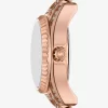 Mini Lexington Pavé Roségoldfarbene Uhr