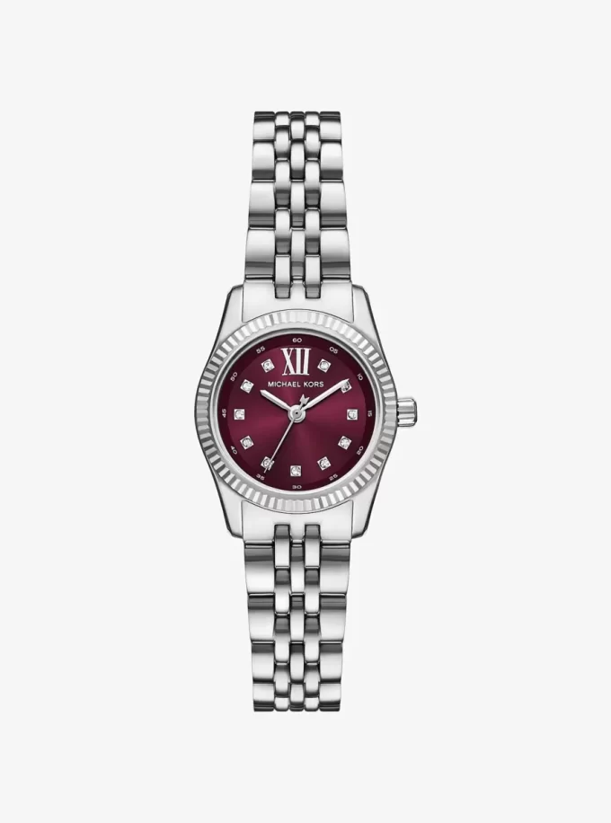 Mini Lexington Pavé Silberfarbene Uhr Mini Lexington Pavé Silberfarbene Uhr