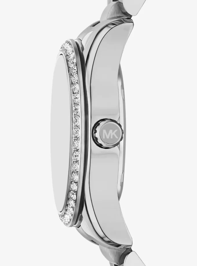Mini Lexington Pavé Silberfarbene Uhr Mini Lexington Pavé Silberfarbene Uhr