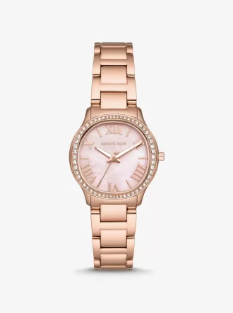 Mini Sage Pavé Roségoldfarbene Uhr