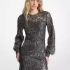 Minikleid aus metallisch schimmernder Paisley-Spitze Minikleid aus metallisch schimmernder Paisley-Spitze