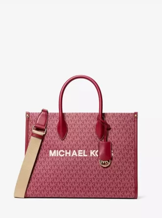 Mirella Medium Metallic Tragetasche mit Logo