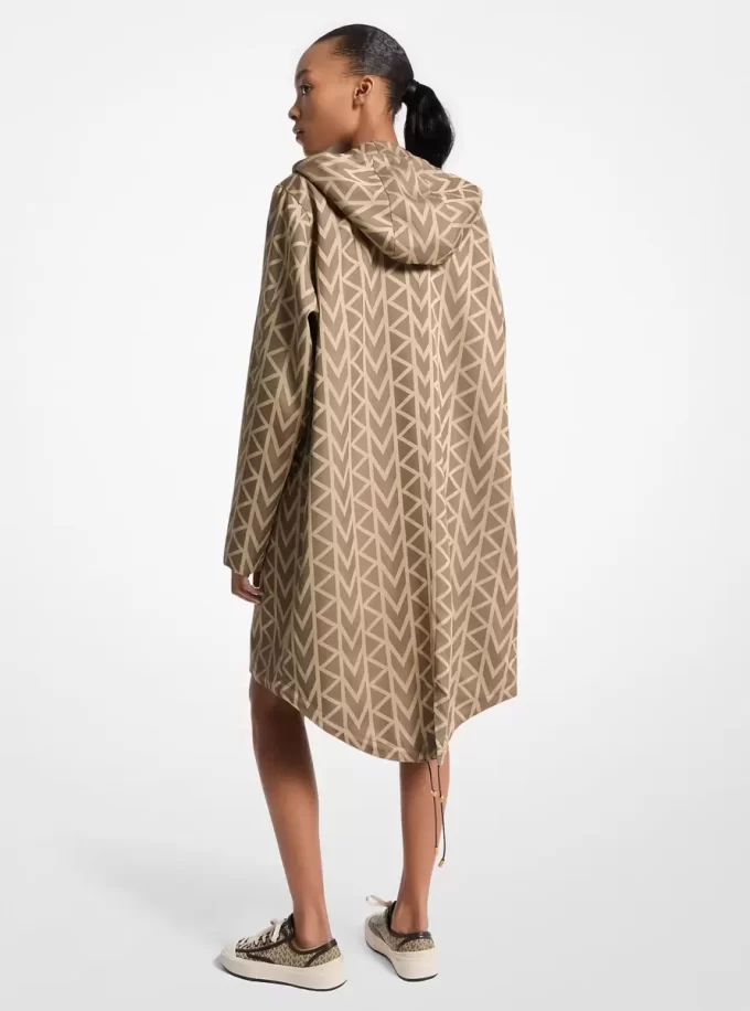 MK2000 Logo Jacquard Oversized Parka