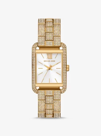 Monroe Pavé Goldfarbene Uhr