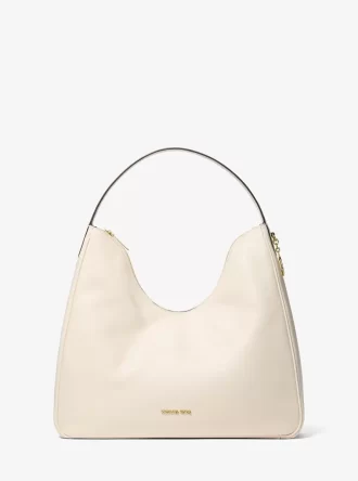 Nayla Schultertasche aus genarbtem Leder, mittelgroß