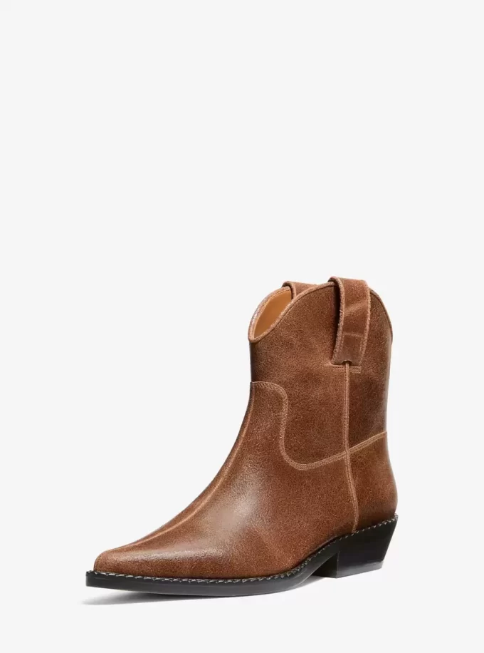 Noemie Distressed-Lederstiefel Noemie Distressed-Lederstiefel