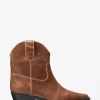 Noemie Distressed-Lederstiefel Noemie Distressed-Lederstiefel