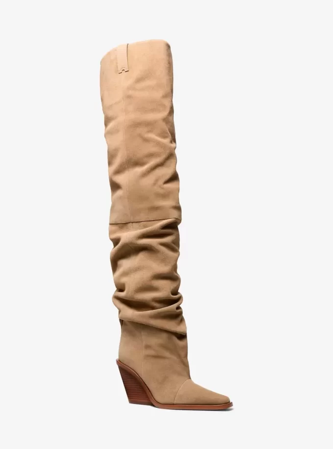 Noemie Overknee-Stiefel aus Wildleder