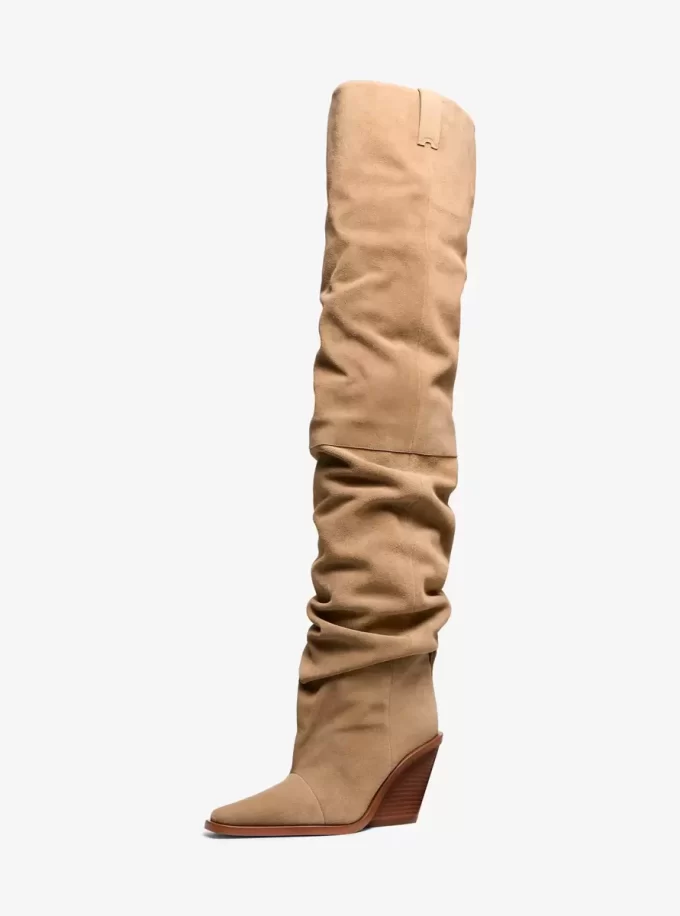 Noemie Overknee-Stiefel aus Wildleder