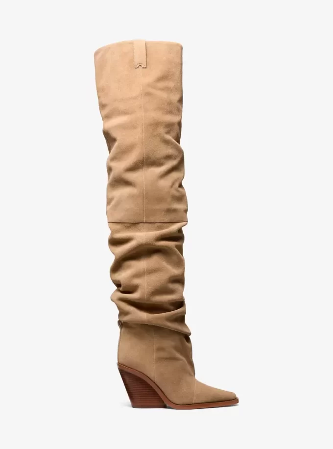 Noemie Overknee-Stiefel aus Wildleder