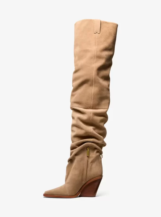 Noemie Overknee-Stiefel aus Wildleder