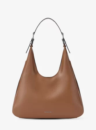 Nolita Große Hobo-Schultertasche aus genarbtem Leder