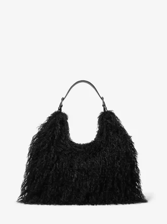 Nolita Große Hobo-Schultertasche aus Kunstfell