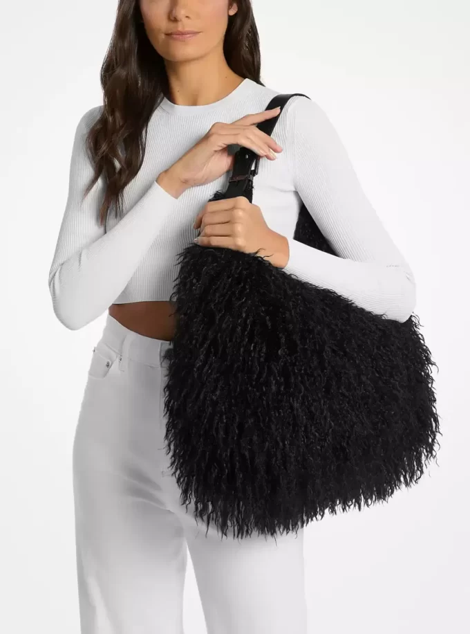 Nolita Große Hobo-Schultertasche aus Kunstfell
