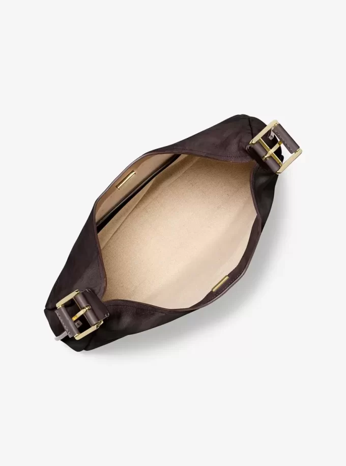 Nolita Große Hobo-Schultertasche aus Nubukleder Nolita Große Hobo-Schultertasche aus Nubukleder