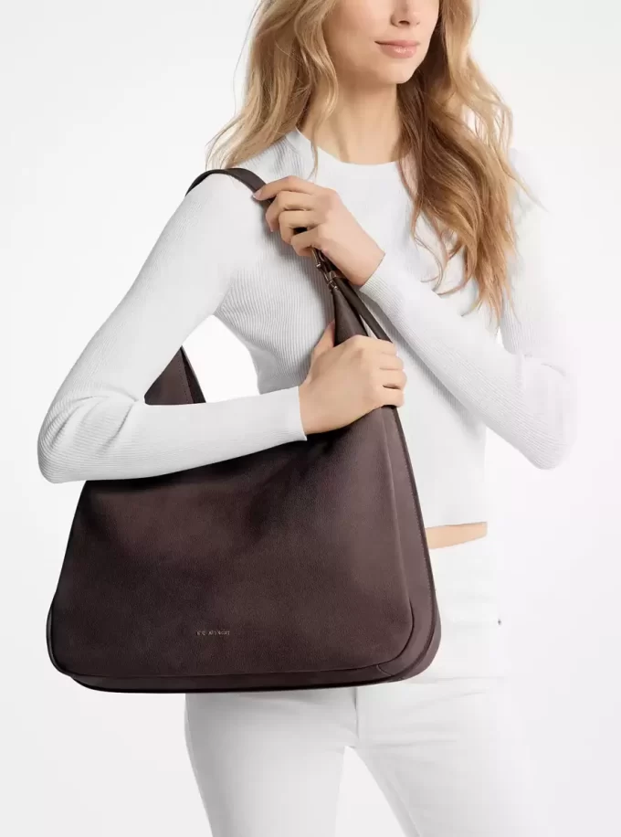 Nolita Große Hobo-Schultertasche aus Nubukleder Nolita Große Hobo-Schultertasche aus Nubukleder