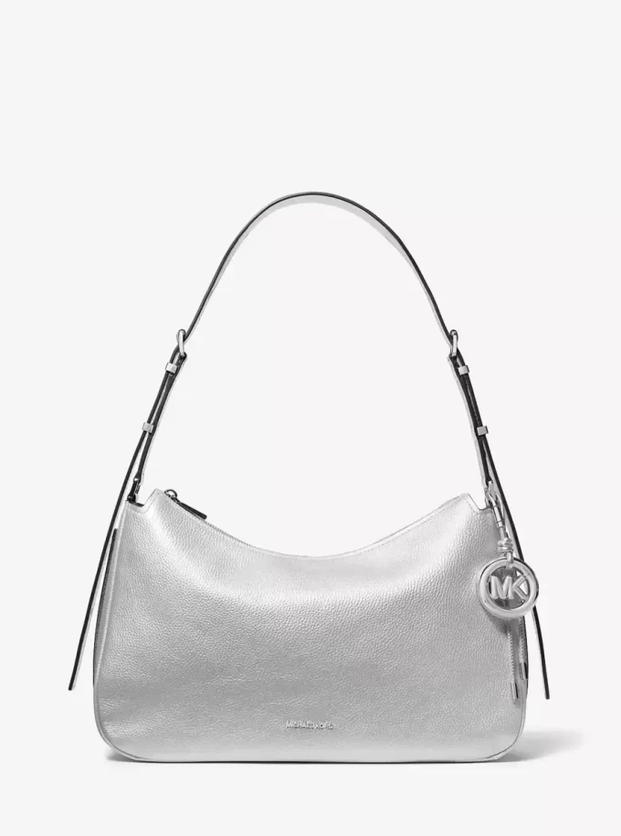 Nolita Medium Schultertasche aus metallisch genarbtem Leder Nolita Medium Schultertasche aus metallisch genarbtem Leder