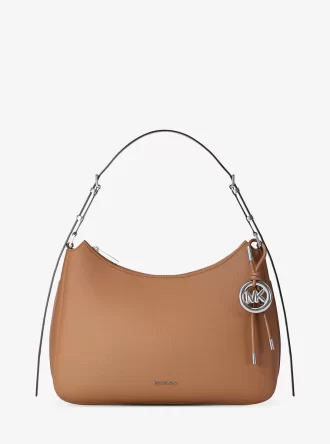 Nolita Schultertasche aus genarbtem Leder, mittelgroß