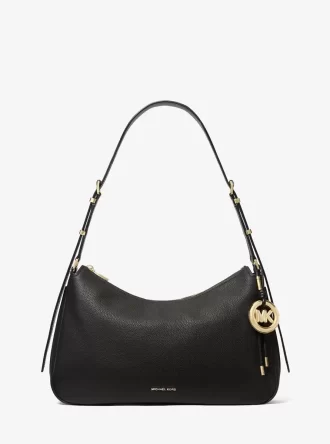 Nolita Schultertasche aus genarbtem Leder, mittelgroß