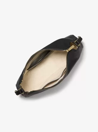 Nolita Schultertasche aus genarbtem Leder, mittelgroß