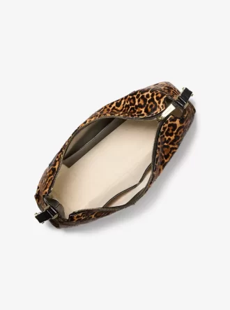 Nolita Schultertasche aus mittelgroßem Kalbsfell mit Leopardenmuster