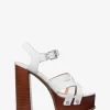 Nora Leder-Plateausandalen