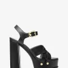 Nora Leder-Plateausandalen