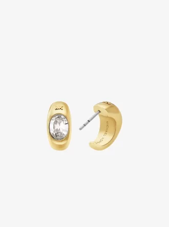 Ohrringe mit Zirkonia-Besatz aus Edelmetall
