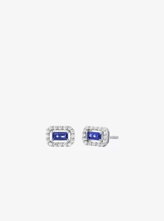 Ohrstecker aus Sterlingsilber mit Pavé-Halo-Fassung, vergoldet mit Edelmetallplattierung