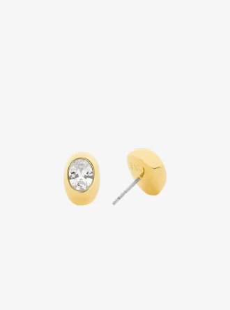 Ohrstecker mit ovalem Stein