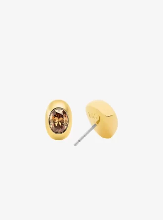 Ohrstecker mit ovalem Stein