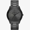 Oversized Slim Runway Uhr in Schwarz Oversized Slim Runway Uhr in Schwarz